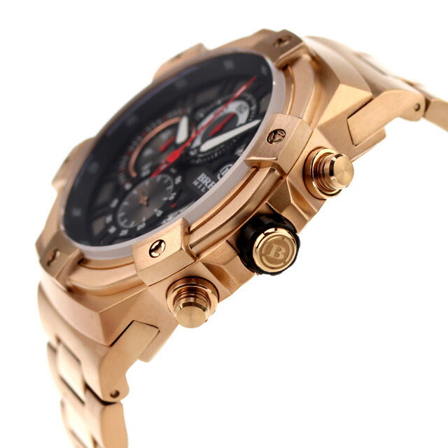 ブレラ ミラノ スーパースポルティーボ エヴォ 腕時計 ブランド メンズ クロノグラフ BMSSQC4502C-BRC ブラック ピンクゴールド 黒 BMSSQC4502C-BRC