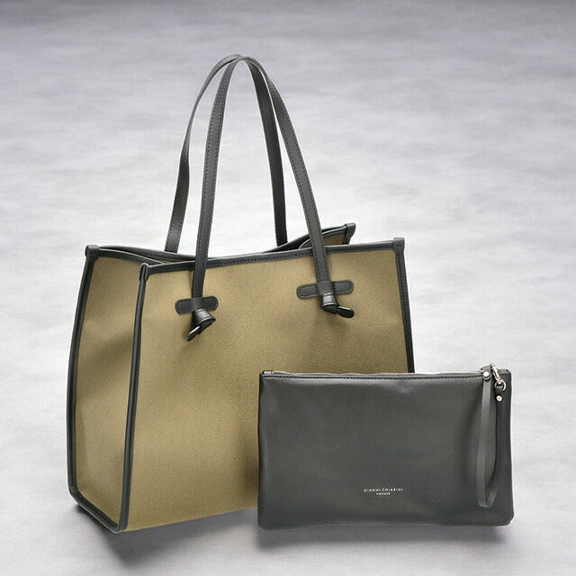 ジャンニ・キアリーニ トートバッグ レディース ブランド GIANNI CHIARINI BS 6850 CNV-SE カーキ BS6850CNVSE-MI-CO