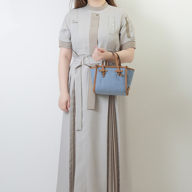 ジャンニ・キアリーニ ハンドバッグ レディース ブランド GIANNI CHIARINI BS 8065 WNDCHEV ブルー/ブラウン BS8065WNDCHEV-BLJEA