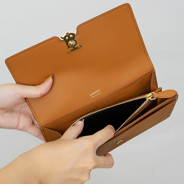 バ-バリ- 長財布 レディース ブランド BURBERRY 8049214 ライトブラウン BU-8049214
