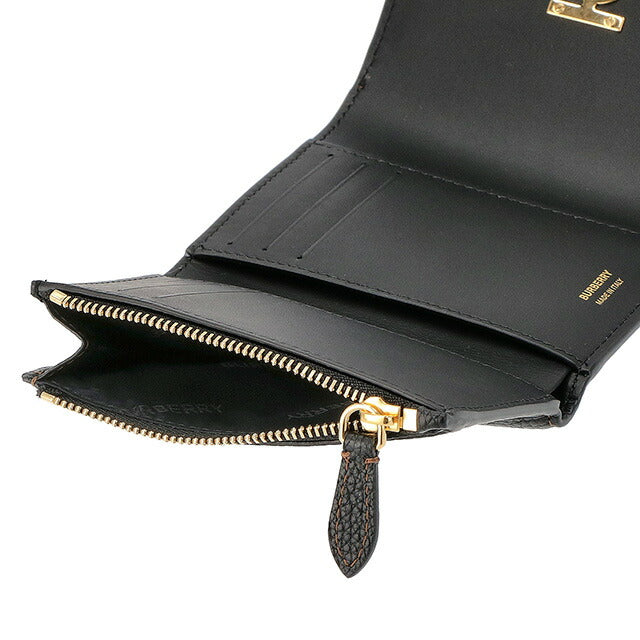 バ-バリ- 三つ折り財布 レディース ブランド BURBERRY 8049217 ブラック BU-8049217