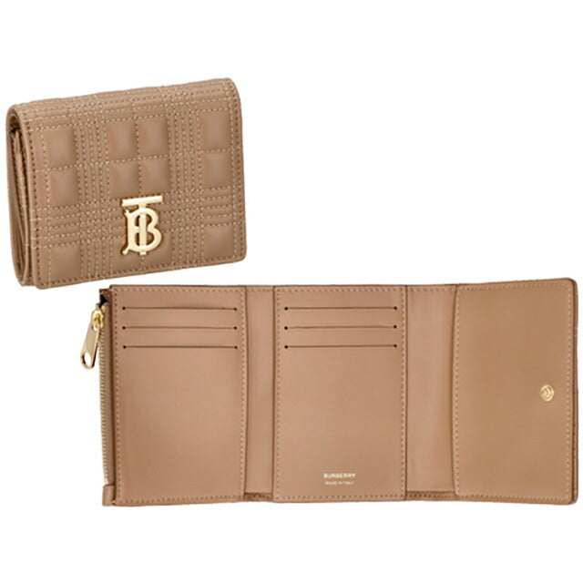 バ-バリ- 三つ折り財布 レディース ブランド BURBERRY 8054375 ベージュ BU-8054375