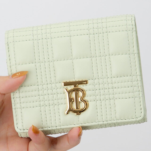バ-バリ- 三つ折り財布 レディース ブランド BURBERRY 8055217 ピスタチオ BU-8055217