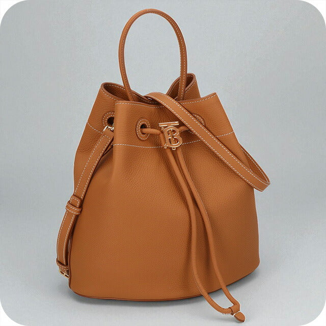 BURBERRY 内布ノバチェック 茶 レザーバッグ ゴールド金具 BURBERRY