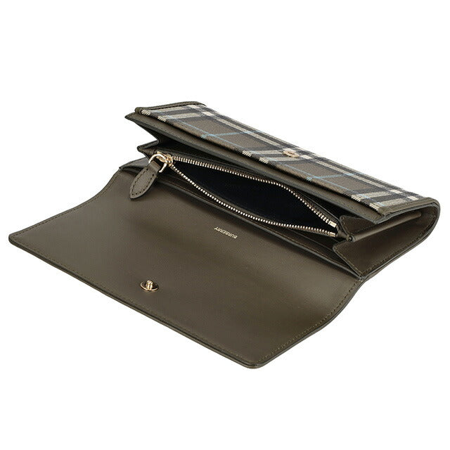 バ-バリ- 長財布 メンズ ブランド BURBERRY 8073902 オリーブグリーンカーキ BU-8073902