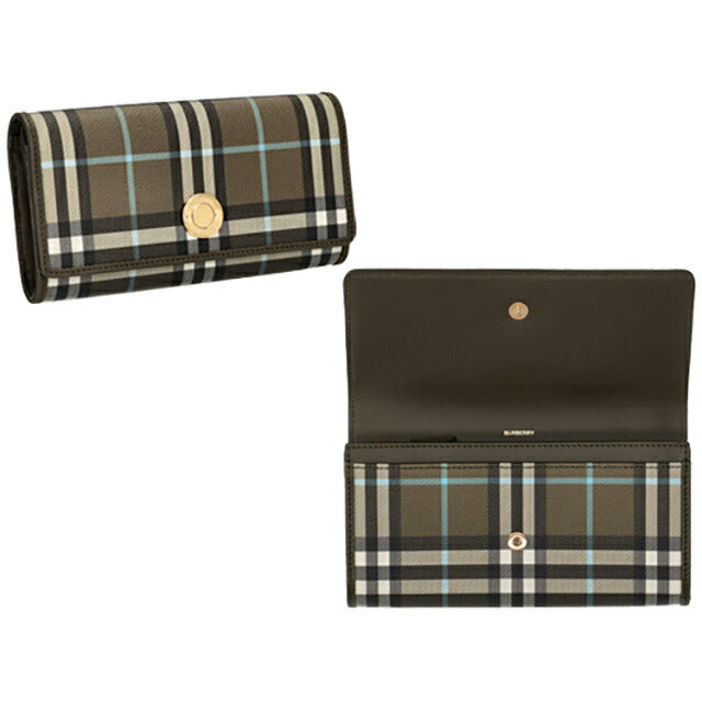 バ-バリ- 長財布 メンズ ブランド BURBERRY 8073902 オリーブグリーンカーキ BU-8073902