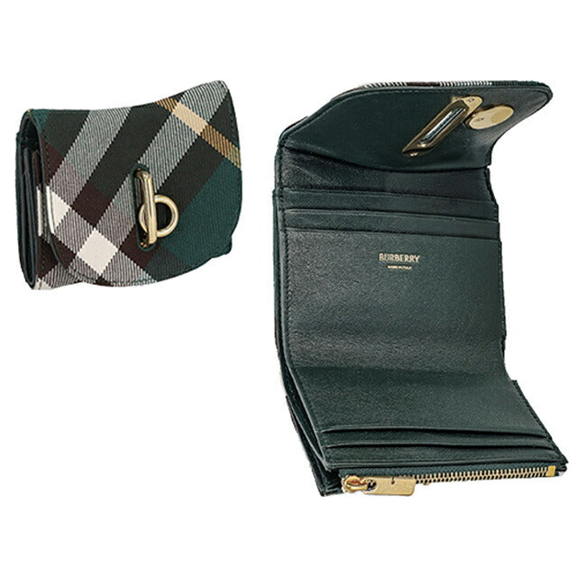 バ-バリ- 三つ折り財布 レディース ブランド BURBERRY 8081784 アイビーグリーン BU-8081784