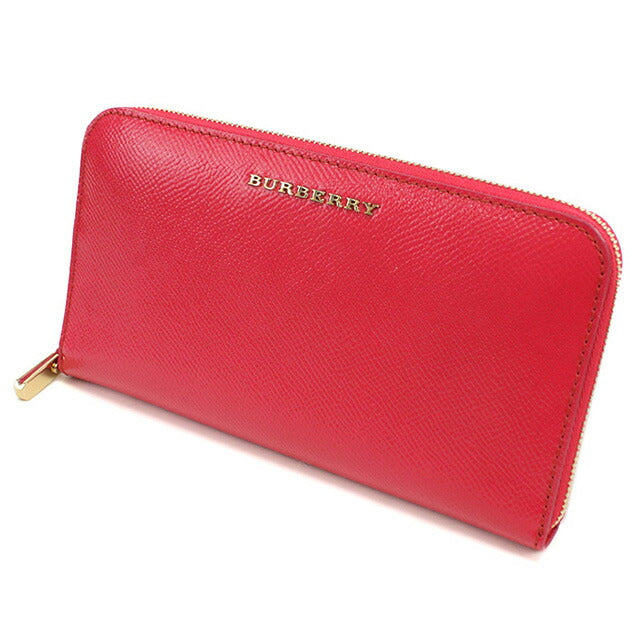 バーバリー 長財布ラウンドファスナー レディース ブランド BURBERRY 3975047 CRIMSON PINK 財布 BUR3975047011