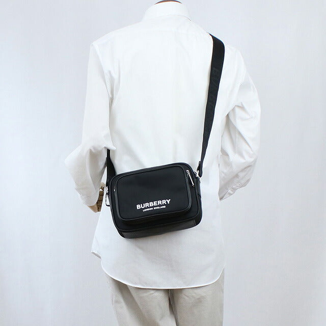 バーバリー 斜め掛け ショルダーバッグ メンズ ブランド BURBERRY 8049094 BLACK ブラック バッグ BUR8049094011