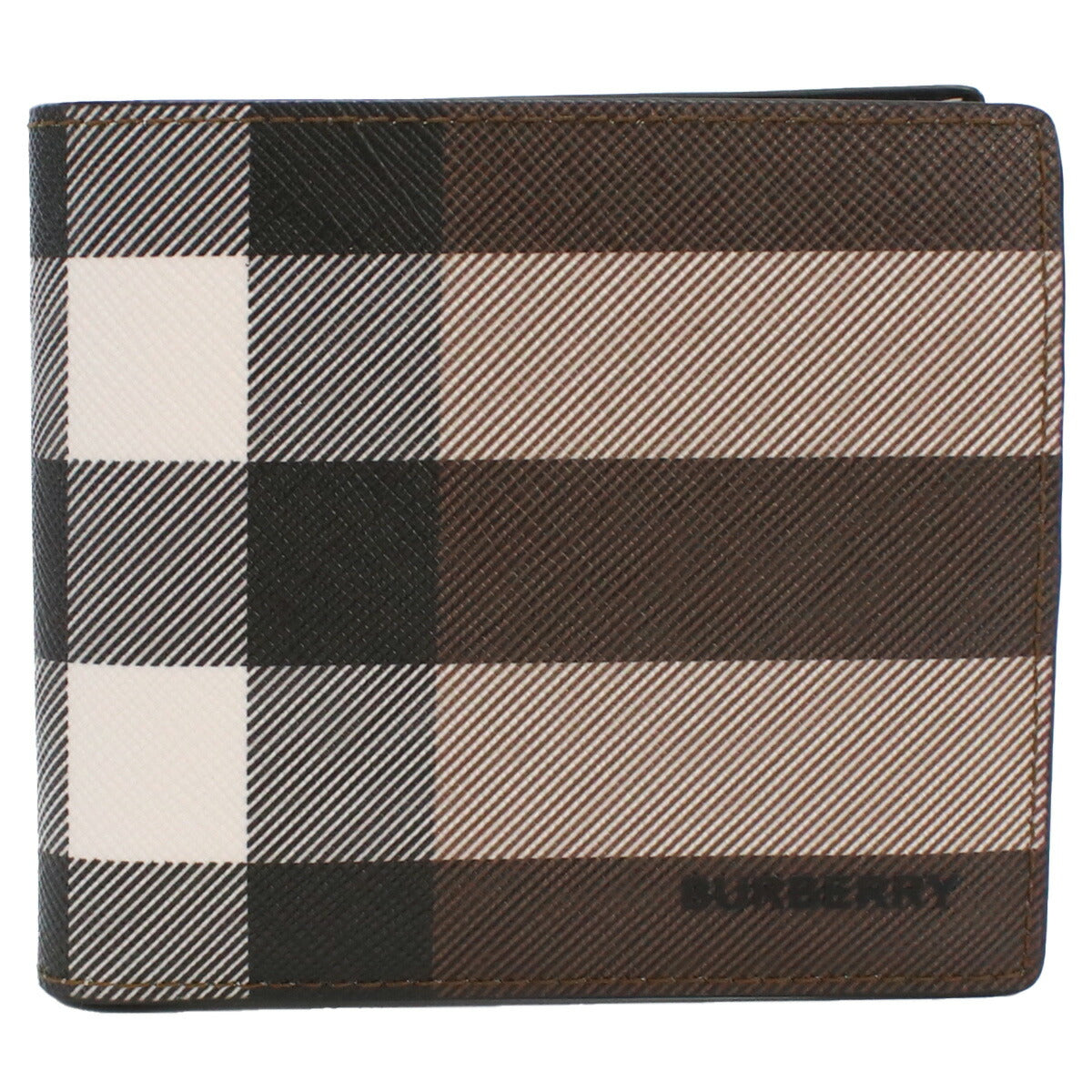 バーバリー 二折財布小銭入付き メンズ ブランド 熱可塑性ポリウレタン コットン 8052802 DARK BIRCH BROWN ブラウン系 マルチカラー 財布 BUR8052802011