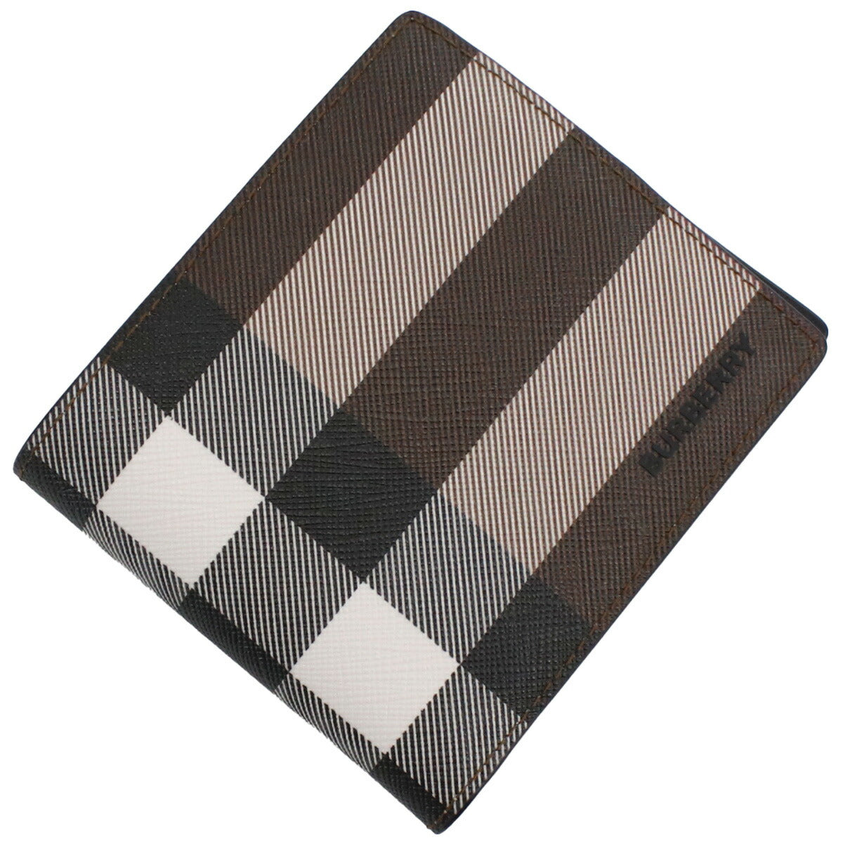 バーバリー 二折財布小銭入付き メンズ ブランド 熱可塑性ポリウレタン コットン 8052802 DARK BIRCH BROWN ブラウン系 マルチカラー 財布 BUR8052802011