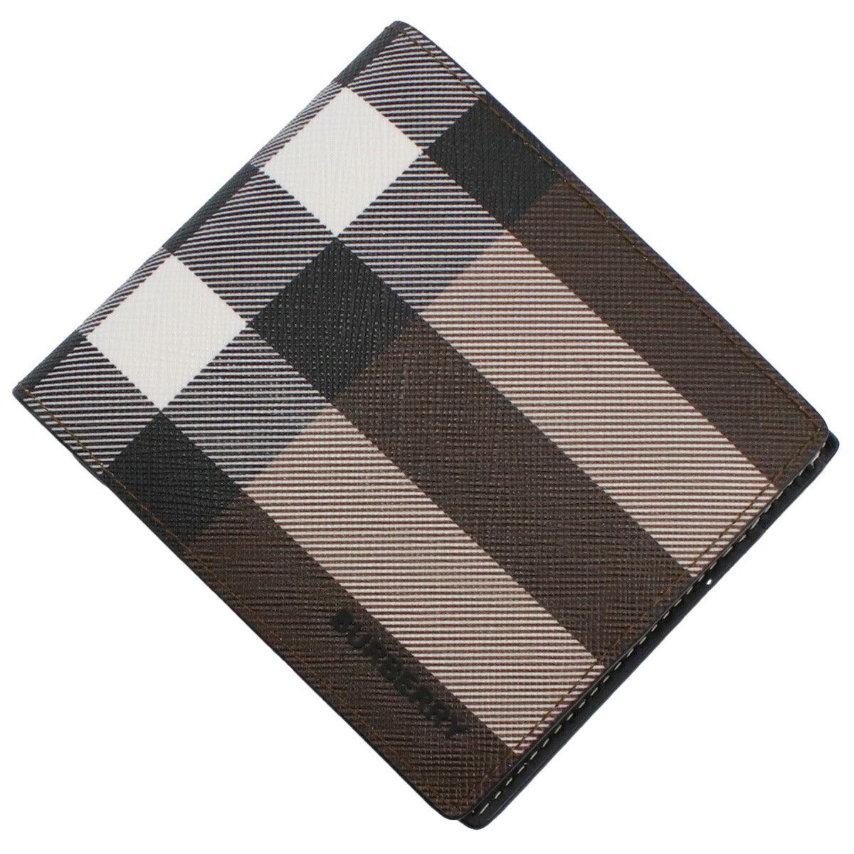 バーバリー 二折財布小銭入付き メンズ ブランド 熱可塑性ポリウレタン コットン 8052802 DARK BIRCH BROWN ブラウン系 マルチカラー 財布 BUR8052802011