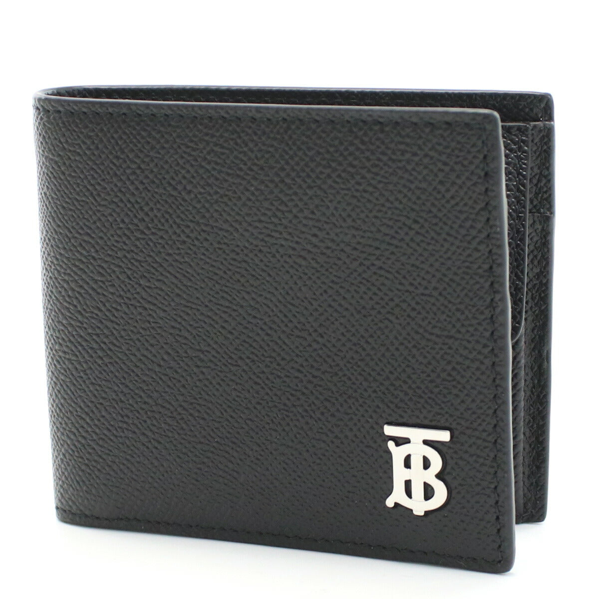 バーバリー 二折財布小銭入付き メンズ レザー イタリア 8062680 BLACK ブラック 財布 BUR8062680011