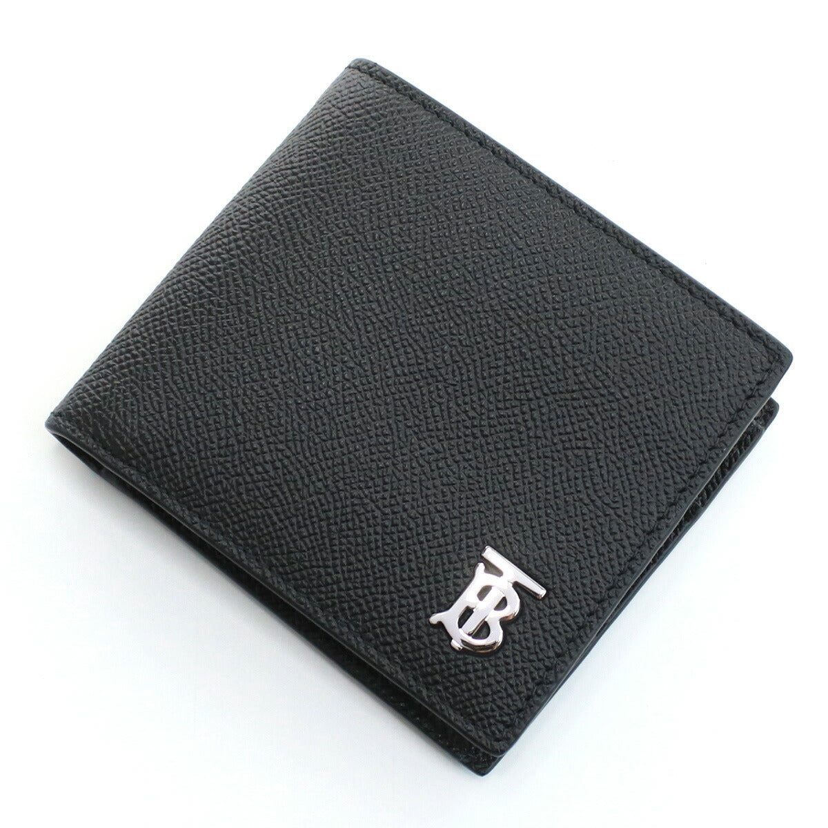 バーバリー 二折財布小銭入付き メンズ レザー イタリア 8062680 BLACK ブラック 財布 BUR8062680011