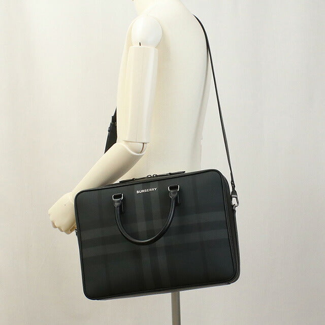 バーバリー ブリーフケース メンズ ブランド BURBERRY ルーマニア 8065338 CHARCOAL グレー系 バッグ BUR8065338011