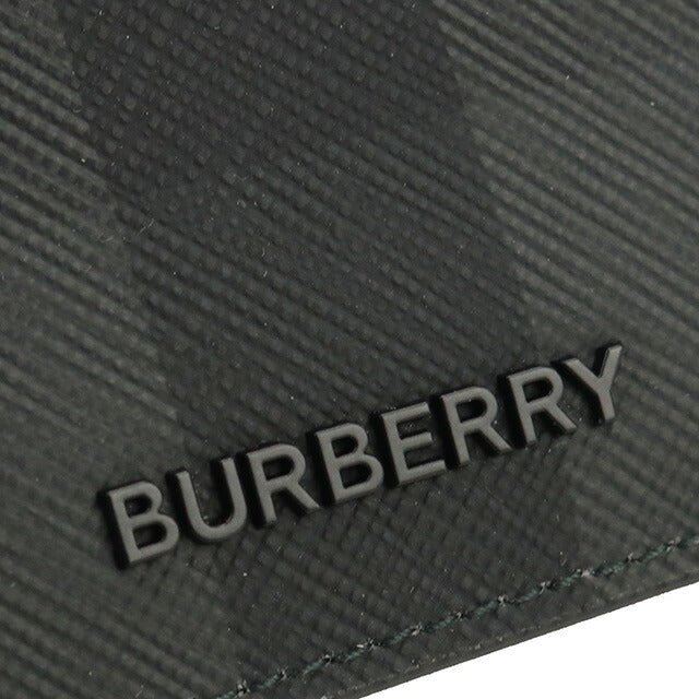 バーバリー 名刺入れ メンズ ブランド BURBERRY コットン 熱可塑性ポリウレタン モルドバ 8070204 CHARCOAL ブラック グレー系 BUR8070204011
