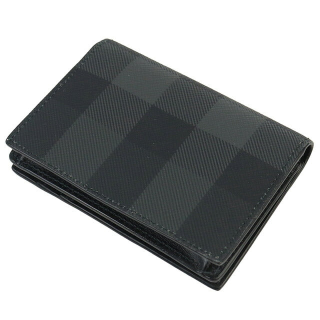 バーバリー 名刺入れ メンズ ブランド BURBERRY コットン 熱可塑性ポリウレタン モルドバ 8070204 CHARCOAL ブラック グレー系 BUR8070204011