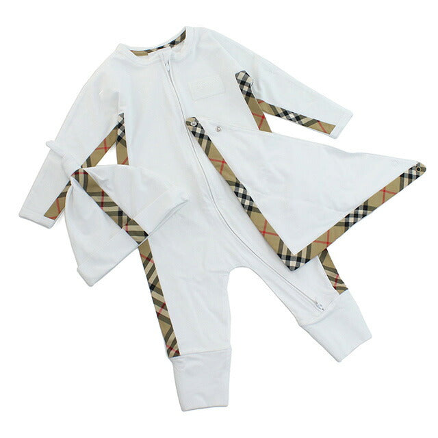 バーバリー ロンパース ベビー ブランド BURBERRY タイ 8070264 WHITE ホワイト系 ウェア 選べるモデル BUR8070264A