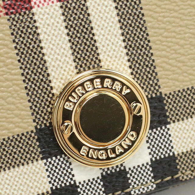 バーバリー 三折財布小銭入付き レディース ブランド BURBERRY モルドバ 8070416 ARCHIVE BEIGE ベージュ系 マルチカラー 財布 BUR8070416011