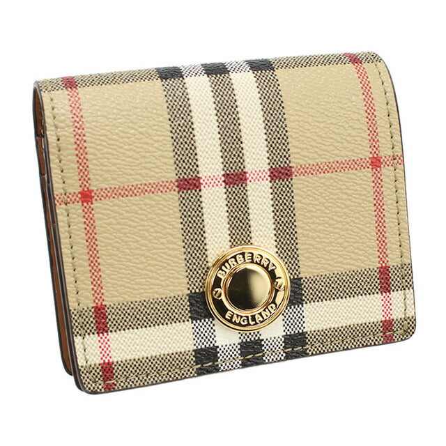 バーバリー 二折財布小銭入付き レディース ブランド BURBERRY ルーマニア 8070417 ベージュ系 マルチカラー 財布 BUR8070417011