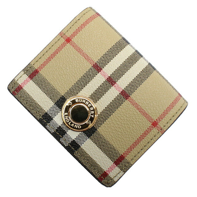 バーバリー 二折財布小銭入付き レディース ブランド BURBERRY ルーマニア 8070417 ベージュ系 マルチカラー 財布 BUR8070417011
