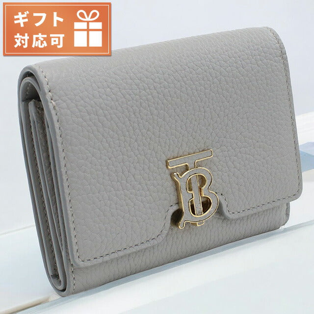 バーバリー 三折財布小銭入付き レディース ブランド BURBERRY イタリア 8070433 LIGHT GREY MELANGE グレー系 財布 BUR8070433011