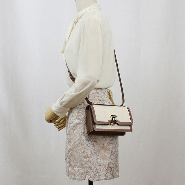 バーバリー 斜め掛け ショルダーバッグ レディース ブランド BURBERRY イタリア 8070574 NATURAL-MALT BROWN ホワイト系 バッグ BUR8070574011