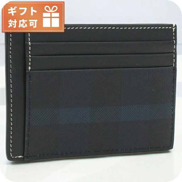 【関税・送料無料】Burberryネイビー＆ブラック チェック 札入れ チェック ジップウォレット (チャコール) - メンズ, キャンバス