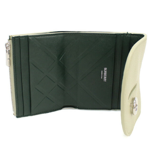 バーバリー 三折財布小銭入付き レディース ブランド BURBERRY レザー イタリア 8081670 HUNTER グリーン系 財布 BUR8081670011