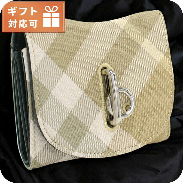 バーバリー 三折財布小銭入付き レディース ブランド BURBERRY イタリア 8081783 FLAX ベージュ系 マルチカラー 財布 BUR8081783011