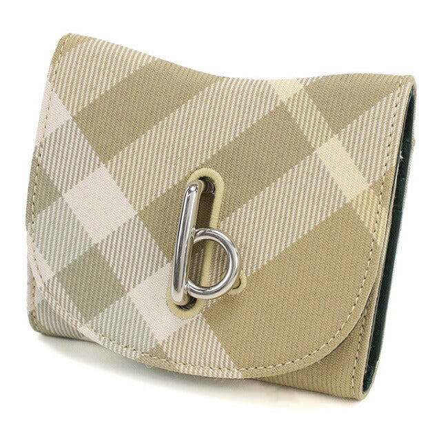 バーバリー 三折財布小銭入付き レディース ブランド BURBERRY イタリア 8081783 FLAX ベージュ系 マルチカラー 財布 BUR8081783011