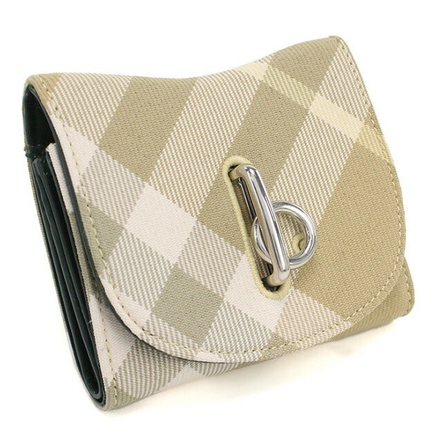 バーバリー 三折財布小銭入付き レディース ブランド BURBERRY イタリア 8081783 FLAX ベージュ系 マルチカラー 財布 BUR8081783011