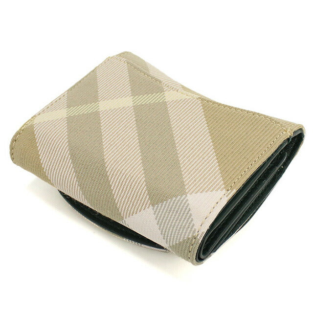 バーバリー 三折財布小銭入付き レディース ブランド BURBERRY イタリア 8081783 FLAX ベージュ系 マルチカラー 財布 BUR8081783011