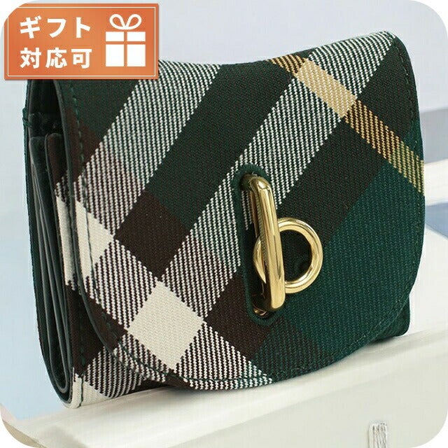 バーバリー 三折財布小銭入付き レディース ブランド BURBERRY 8081784 IVY グリーン系 マルチカラー 財布 BUR8081784011
