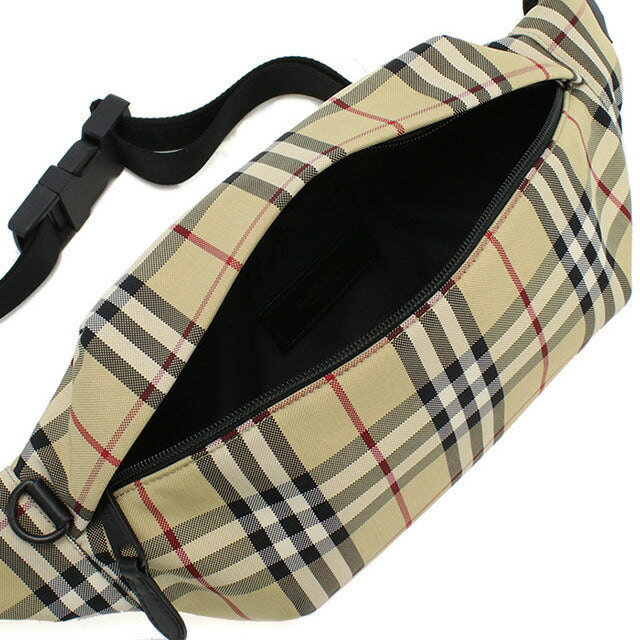 バーバリー ボディバッグ メンズ ブランド BURBERRY ナイロン ルーマニア 8084114 ベージュ系 マルチカラー バッグ BUR8084114011