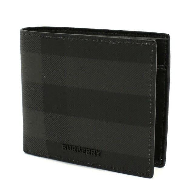 バーバリー 二折財布小銭入付き メンズ ブランド BURBERRY 8100529 CHARCOAL 財布 BUR8100529011