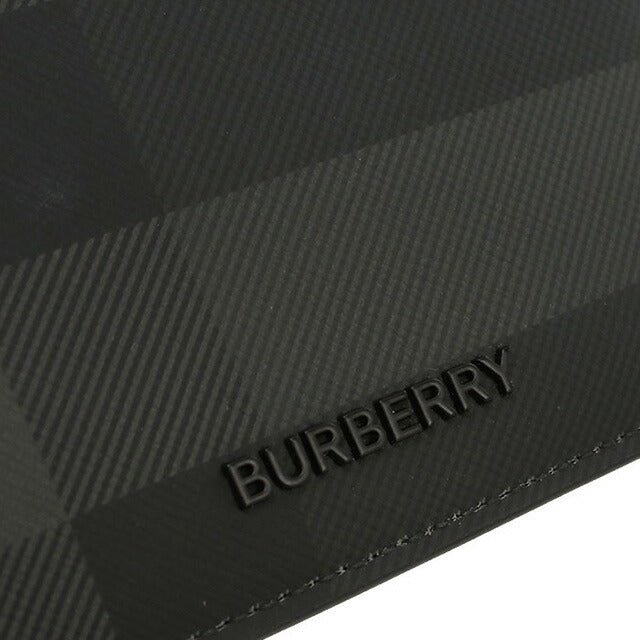 バーバリー 二折財布小銭入付き メンズ ブランド BURBERRY 8100529 CHARCOAL 財布 BUR8100529011