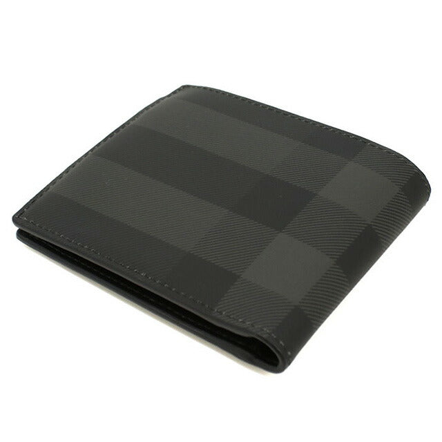 バーバリー 二折財布小銭入付き メンズ ブランド BURBERRY 8100529 CHARCOAL 財布 BUR8100529011