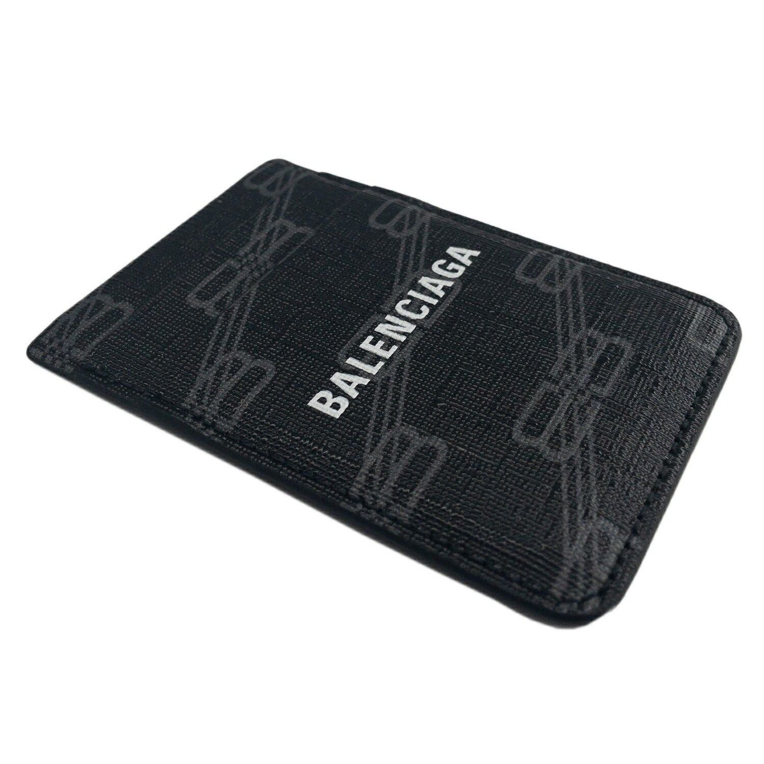 バレンシアガ BALENCIAGA 785250 210D8 1061 BBモノグラム シグネチャー マグネット 磁気 カードホルダー ブラック/グレー メンズ ユニセックス BWBC00067M