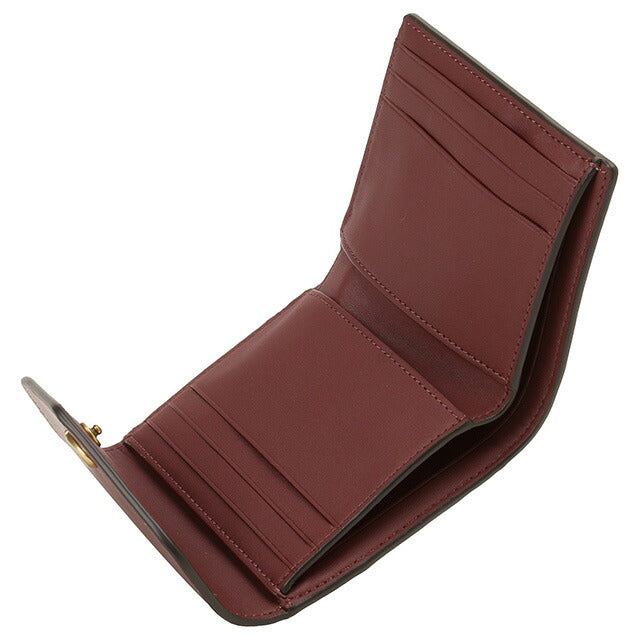 コーチ COACH CF937 B4S55 ウィン カラーブロック シグネチャー キャンバス 三つ折り財布 スモール ウォレット タン ワイン レディース 記念品 ギフト BWCO01104L