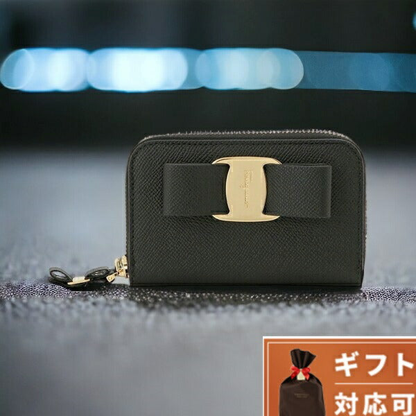 サルバトーレフェラガモ Salvatore Ferragamo 22D288 725290 028 ヴァラ リボン ラウンドジップ コインケース カードケース BWFR00234L