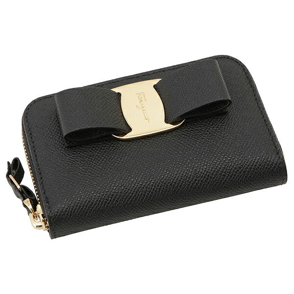 サルバトーレフェラガモ Salvatore Ferragamo 22D288 725290 028 ヴァラ リボン ラウンドジップ コインケース カードケース BWFR00234L