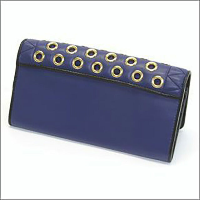 ミュウミュウ ナッパ ヴェレ パンチング 二つ折り長財布 5M1109 NAPPA VELE INCHIOSTRO レディース BWMI00021L