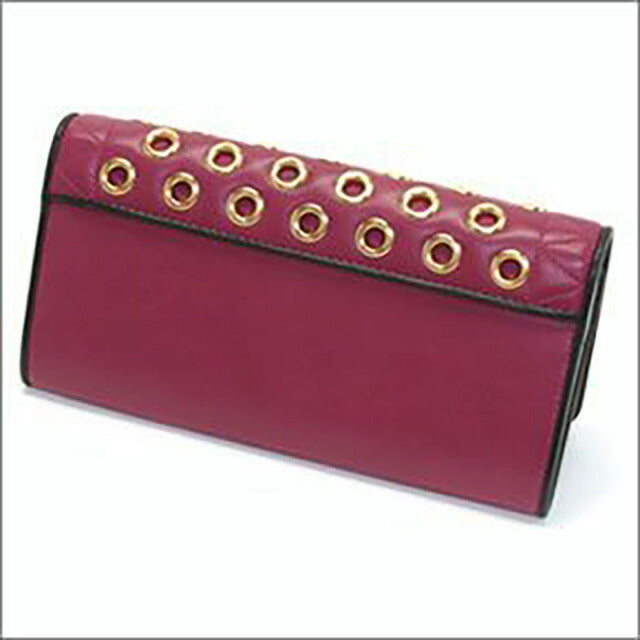 ミュウミュウ ナッパ ヴェレ パンチング 二つ折り長財布 5M1109 NAPPA VELE AZALEA レディース BWMI00022L