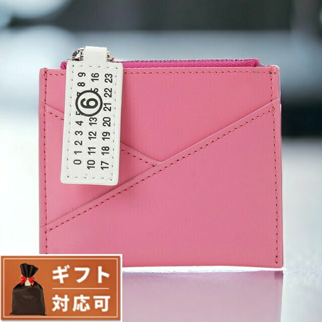 エムエムシックス メゾンマルジェラ MM6 SA6UI0015 P5546 T4220 ジャパニーズ 6 ジップ コインケース 小銭入れ ピンク レディース ユニセックス BWMX00065L