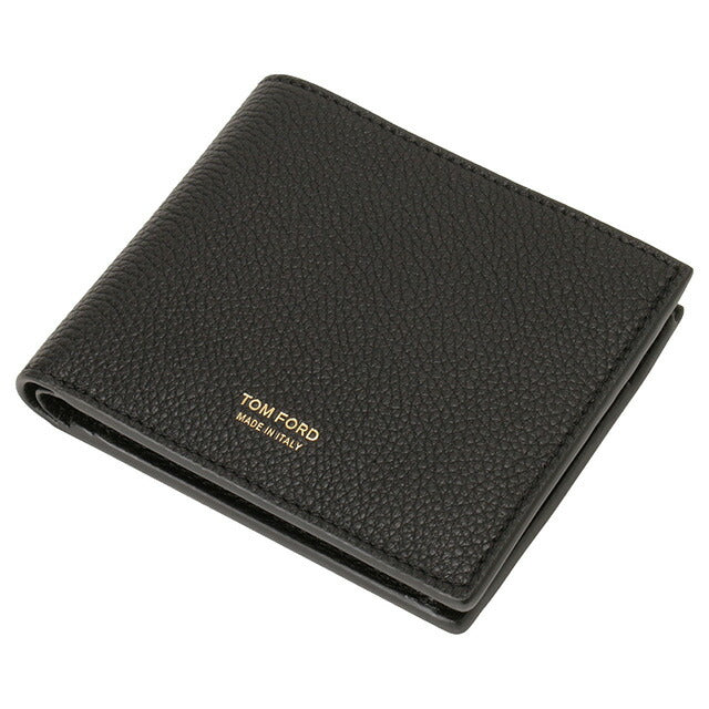 トムフォード TOM FORD Y0278 LCL158G 1N001 小銭入れ付 二つ折り財布 ブラック メンズ T LINE CLASSIC BIFOLD WALLET WITH COIN SLOT BWTD00029M
