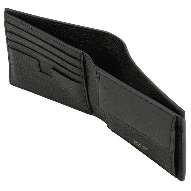 トムフォード TOM FORD YT278 LCL158G 1N001 小銭入れ付二つ折り財布 ブラック メンズ ウォレット BWTD00042M