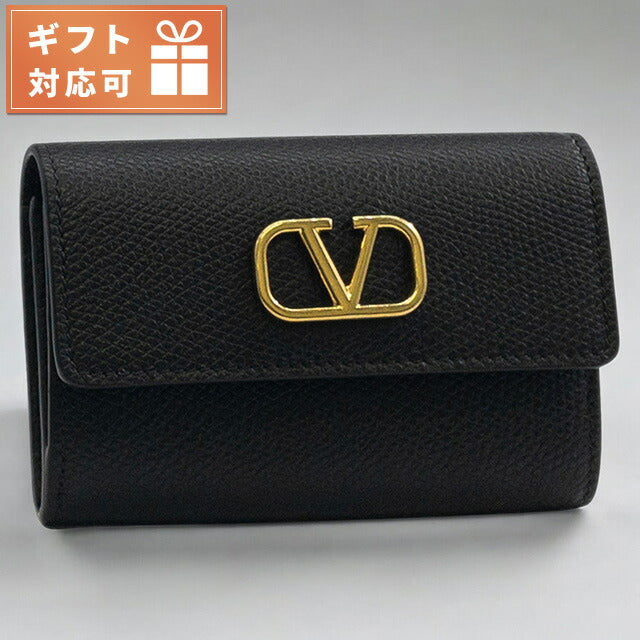 ヴァレンティノ VALENTINO 5W2P0AE6 SNP 0NO Vロゴ シグネチャー ビジネスカードケース 名刺入れ コインケース ブラック レディース BWVA00052L