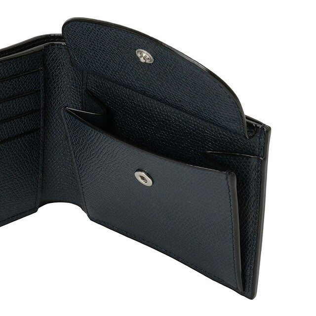 ヴァレクストラ VALEXTRA V8L23 028 BB / SGNL0023028LRDWF99 BB 小銭入れ付 二つ折り財布 ネイビー メンズ レディース ユニセックス BWVX00007M