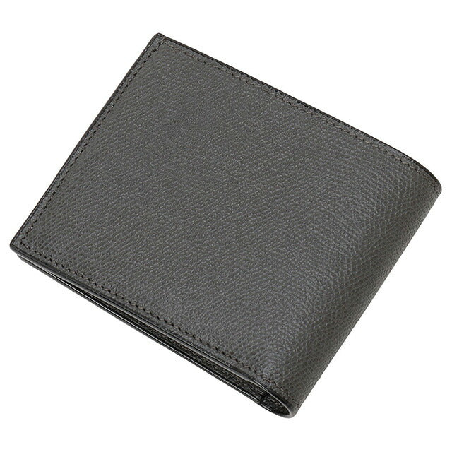 ヴァレクストラ VALEXTRA V8L23 028 GF / SGNL0023028LRDWF99 GF 小銭入れ付 二つ折り財布 ダークグレー メンズ レディース ユニセックス BWVX00008M